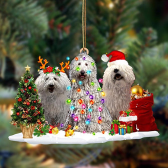 Komondor-Christmas Dog Friends Hanging Ornament - Thegiftio UK