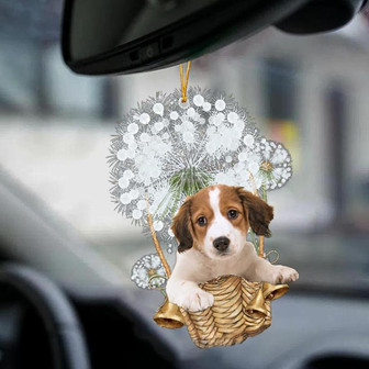 Kooikerhondje-Dandelion-Two Sided Ornament - Thegiftio UK