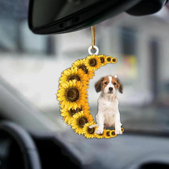 Kooikerhondje-Sunflower Be Kind Car Ornament - Thegiftio