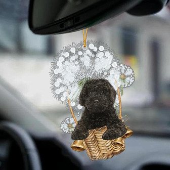 Labradoodle Black-Dandelion-Two Sided Ornament - Thegiftio UK