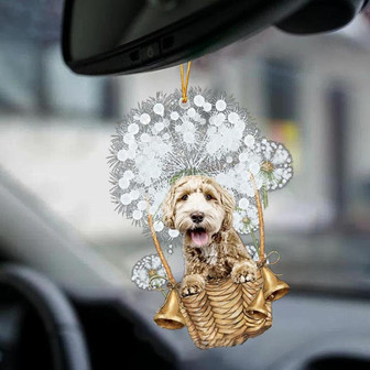 Labradoodle-Dandelion-Two Sided Ornament - Thegiftio UK