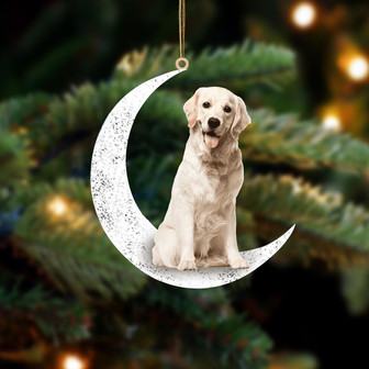 Labrador 2-Sit On The Moon-Two Sided Ornament - Thegiftio UK