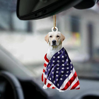 Labrador Retriever 1 American Patriot Flag Two Sided Ornament - Thegiftio