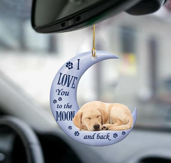 Labrador retriever moon back Lab lover dog moms two sided ornament - Thegiftio UK