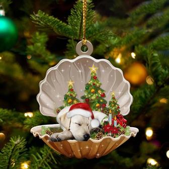 Labrador Retriever-Sleeping Pearl in Christmas Two Sided Ornament - Thegiftio UK