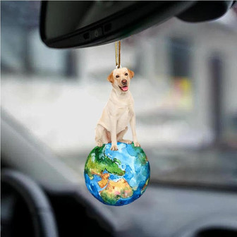 Labrador Retriever2-Around My Dog-Two Sided Ornament - Thegiftio UK