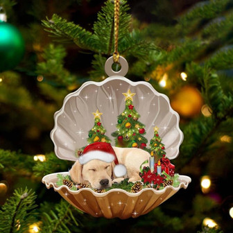 Labrador Retriever3-Sleeping Pearl in Christmas Two Sided Ornament - Thegiftio UK