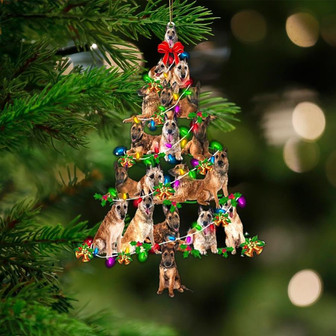 Laekenois Dog-Christmas Tree Lights-Two Sided Ornament - Thegiftio UK