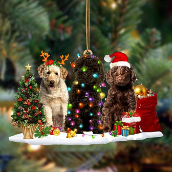 Lagotto Romagnolo-Christmas Dog Friends Hanging Ornament - Thegiftio UK