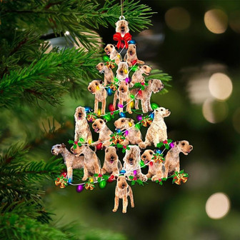 Lakeland Terrier-Christmas Tree Lights-Two Sided Ornament - Thegiftio UK