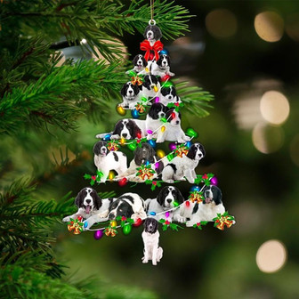 Landseer-Christmas Tree Lights-Two Sided Ornament - Thegiftio UK
