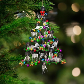 Large Munsterlander-Christmas Tree Lights-Two Sided Ornament - Thegiftio UK