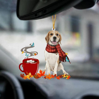 LEMON Beagle-Fall Chocolate-Two Sided Ornament - Thegiftio UK