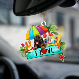 Leonberger-I Love Summer-Two Sided Ornament - Thegiftio UK