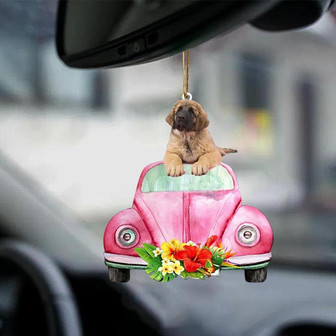 Leonberger-Pink Hippie Car-Two Sided Ornament - Thegiftio UK