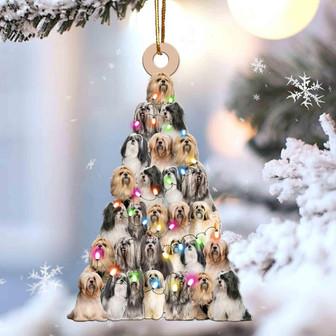 Lhasa Apso Lovely Tree Gift for Lhasa Apso Dog Ornament - Thegiftio UK