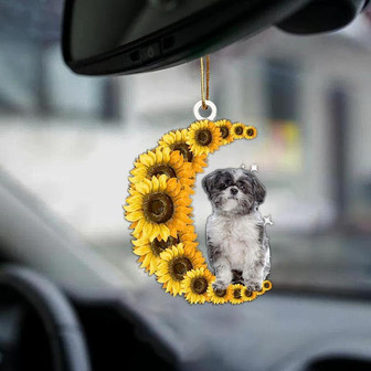 Lhasa Apso-Sunflower Be Kind Car Ornament - Thegiftio