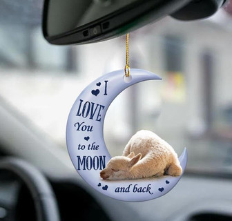 Llama moon back llama lover two sided ornament - Thegiftio