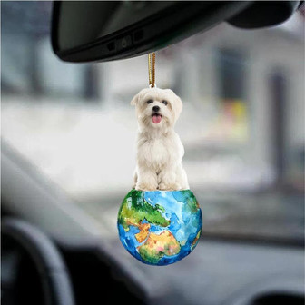 Maltese-Around My Dog-Two Sided Ornament - Thegiftio UK