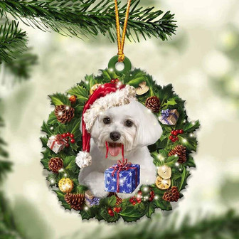 Maltese and Christmas gift for her gift for him gift for Maltese lover ornament - Thegiftio UK