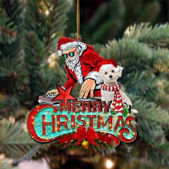 Maltese-Christmas Rock Two Sided Ornament - Thegiftio UK
