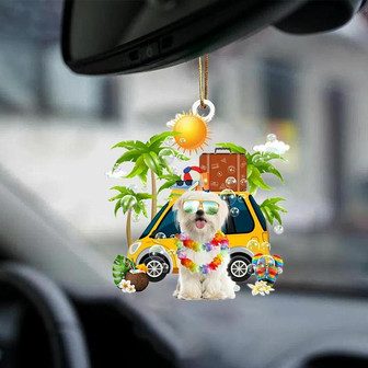 Maltese-Nice Summer-Two Sided Ornament - Thegiftio UK