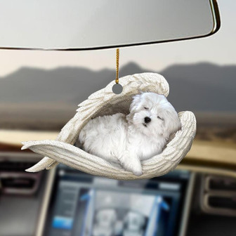 Maltese sleeping angel maltese lovers dog moms ornament - Thegiftio UK