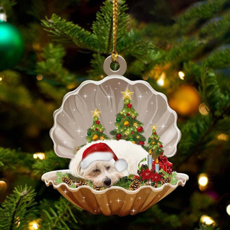 Maltese3-Sleeping Pearl in Christmas Two Sided Ornament - Thegiftio UK
