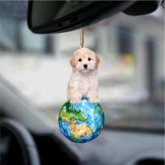 Maltipoo-Around My Dog-Two Sided Ornament - Thegiftio UK