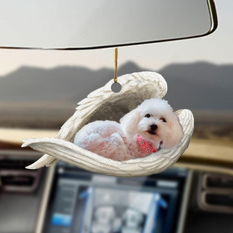Maltipoo sleeping angel for dog lover horse dog ornament cus - Thegiftio