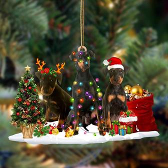 Manchester Terrier-Christmas Dog Friends Hanging Ornament - Thegiftio UK