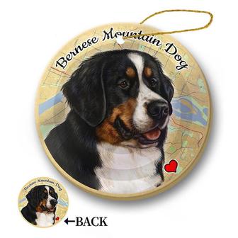 Map dog Ornament-Bernese Mountain Dog Hanging Ornament - Thegiftio UK