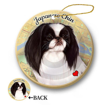 Map dog Ornament-Japanese Chin Hanging Ornament - Thegiftio