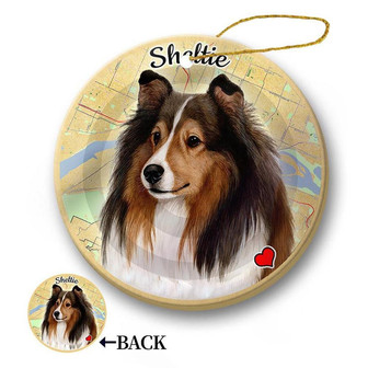 Map dog Ornament-Sheltie Pet Hanging Ornament - Thegiftio UK
