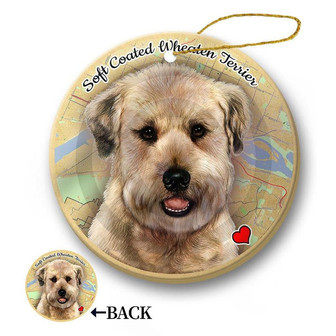 Map dog Ornament-Wheate Hanging Ornament - Thegiftio UK