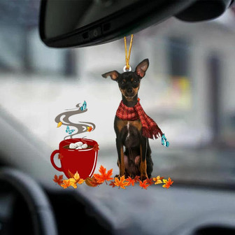 Miniature Pinscher 2-Fall Chocolate-Two Sided Ornament - Thegiftio UK