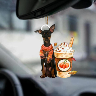 Miniature Pinscher 2-Pumpkin Spice Kinda-Two Sided Ornament - Thegiftio