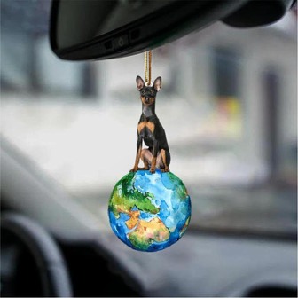 Miniature Pinscher-Around My Dog-Two Sided Ornament - Thegiftio UK