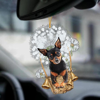 Miniature Pinscher-Dandelion-Two Sided Ornament - Thegiftio UK