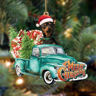 Miniature Pinscher-Green Truck Hanging Ornament - Thegiftio UK