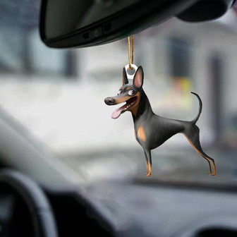 Miniature Pinscher-Look at me-two sided ornament - Thegiftio UK