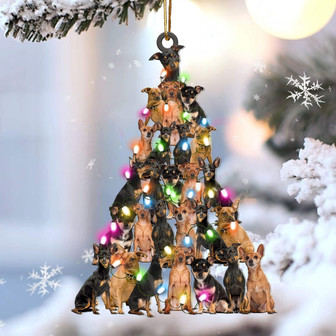 Miniature pinscher lovely tree gift for miniature pinscher lover gift for dog mom ornament - Thegiftio UK