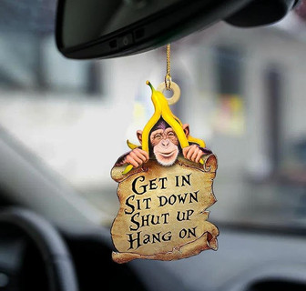 Monkey get in two sided ornament - Thegiftio UK