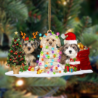 Morkie-Christmas Dog Friends Hanging Ornament - Thegiftio UK