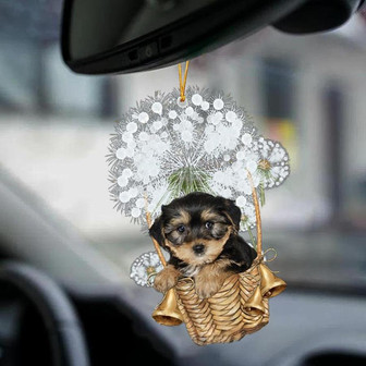 Morkie-Dandelion-Two Sided Ornament - Thegiftio UK