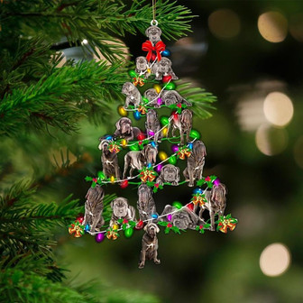 Neapolitan Mastiff-Christmas Tree Lights-Two Sided Ornament - Thegiftio UK