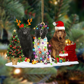 Newfoundland-Christmas Dog Friends Hanging Ornament - Thegiftio UK