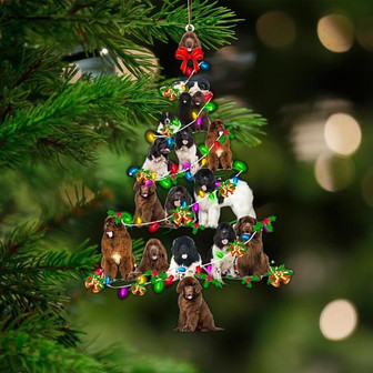 Newfoundland-Christmas Tree Lights-Two Sided Ornament - Thegiftio UK
