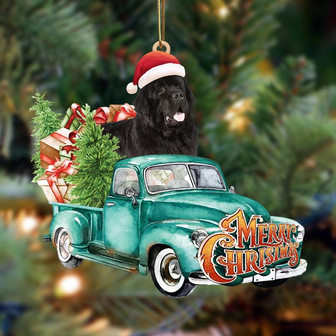 Newfoundland-Green Truck Hanging Ornament - Thegiftio UK