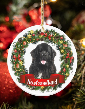 Newfoundland-Noel Circle-Two Sided Ornament - Thegiftio UK